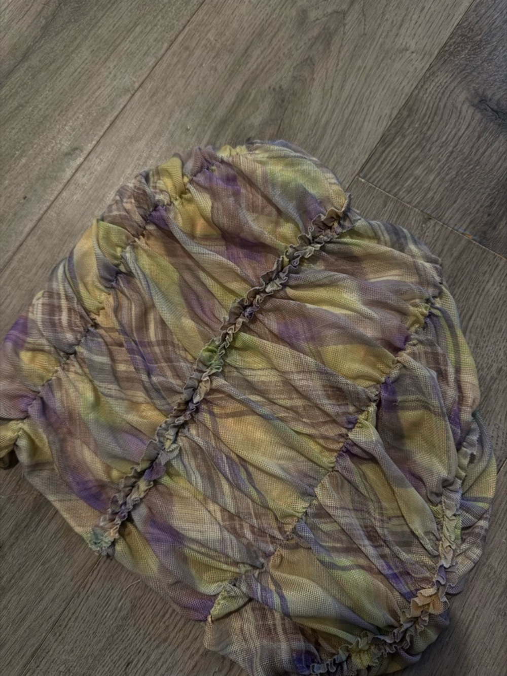 I.AM.GIA Pastel Ruched Multi-Color Mini Skirt - Picture 4 of 4